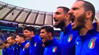 Italian National Anthem Il Canto degli Italiani vs Spain Semi Finals Euro 2020 [upl. by Nerradal]