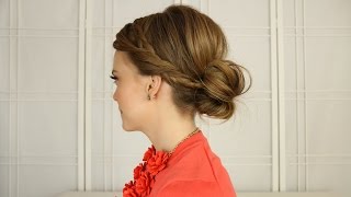 Low Bun With Braided Headband Tutorial [upl. by Dlaniger689]