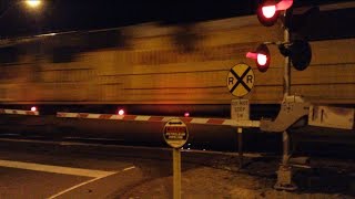 Union Pacific 7756 Freight Train at Athens Avenue Railroad Crossing High Speed Lincoln Ca [upl. by Randene]