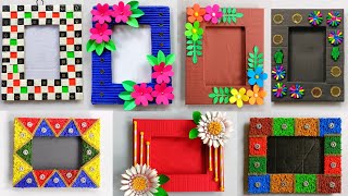 7 Easy and quick Photo frame Making ideas  Beautiful handmade Photo frames for Wall [upl. by Moselle]