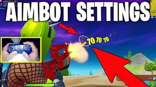 AIMBOT FORTNITE PS4 SETTINGS  Best Exponential Settings Montage  Easiest Settings [upl. by Tselec]