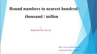 Round Numbers To Nearest Hundred Thousand Million [upl. by Idroj738]