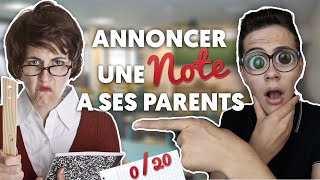 QUAND UN ÉLÈVE ANNONCE UNE NOTE À SES PARENTS [upl. by Osber]