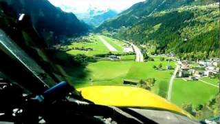 Hawker Hunter Landing in Ambri Switzerland [upl. by Bertie]