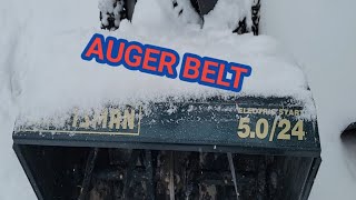 How to replace auger belt on a craftsman 24inch 5hp snowblower [upl. by Marcelo]