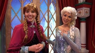 ANNA and ELSA from Disney FROZEN Official Debut at Epcots Norway Pavilion Meet and Greet [upl. by Fernanda]