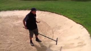 Bunker raking at Pambula Merimbula golf club [upl. by Maurreen]