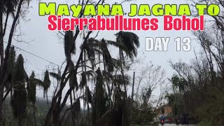 Super Typhoon Odette in Bohol Mayana Jagna to Sierrabullunes Bohol Road update Day 13 [upl. by Maynord523]