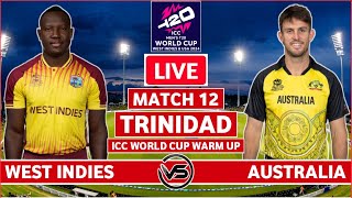 ICC T20 World Cup Warm Up Live Australia vs West Indies Live  AUS vs WI Live Scores amp Commentary [upl. by Zilla]