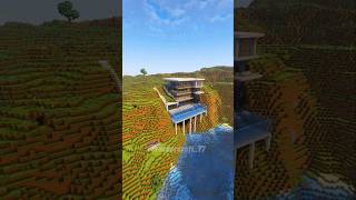 Minecraft Simple Modern Mansion  Timelapse  minecraft building tutorial shorts [upl. by Tesler341]