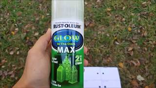 Test and Review RustOleum Glow In The Dark MAX 2x [upl. by Martz]