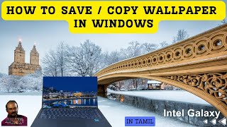 How to save copy Wallpaper in windows 10  windows 11 in Tamil வால் பேப்பர் copy  Intel Galaxy [upl. by Hurty]