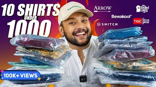 10 BEST SHIRTS UNDER 5001000 🔥 College Shirts for Men Amazon Haul 2024  ONE CHANCE [upl. by Aisirtap]