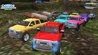 CARROS REBAIXADOS ONLINE  FAZENDO TRILHA DE DODGE RAM E CHEGOU AS VT [upl. by Gerson38]