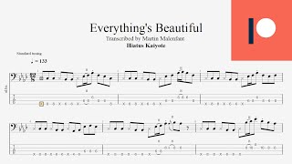 Hiatus Kaiyote  Everythings Beautiful bass tab [upl. by Thomasin682]