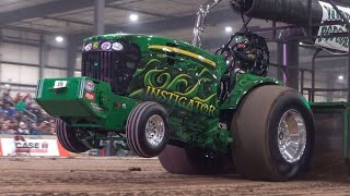 Tractor Pull 2023 41 Pro Stock Tractors NTPA Spring Nationals saturday Shipshewana IN [upl. by Ydrah]