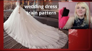 🔥 How to make a wedding dress train pattern How to Draft a Pattern for a Gown Train❤️ [upl. by Park]