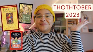 welcome to thothtober how im studying thoth tarot this month books decks and more [upl. by Ellehcin]