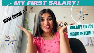 My first salary as an MBBS intern  mbbslife mbbs medicalstudent yt [upl. by Hullda]