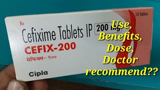 Cefix 200Mg Tablets  Cefixime Tablets  Cefix 200 Tablets Uses Benefits Dosage review in Hindi [upl. by Maxima242]