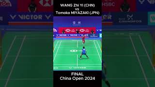 WANG Zhi Yi CHN vs Tomoka MIYAZAKI JPN FINAL CHINA OPEN 2024 badminton badmintontour bwf [upl. by Baxter2]