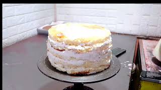 how to make two tier cake do Manjil ka cake kaise banaen [upl. by Aneekan247]