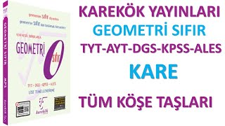 KARE  TÜM KÖŞE TAŞLARI  KAREKÖK YAYINLARI GEOMETRİ SIFIR AÇILARIN ÇOCUĞU2024tayfa [upl. by Ikkin264]