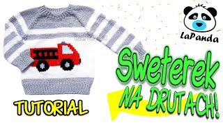 SWETER NA DRUTACH DLA DZIECKA SWETEREKbabciabozenkarobotki KOMPLET dla słodkiego niemowlakaNr10🧡💥 [upl. by Llednyl989]