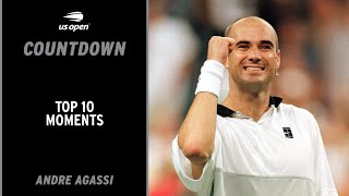 Andre Agassi  Top 10 Moments  US Open [upl. by Atena]