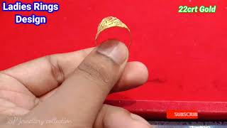 Gold Ladies Rings Design  22crt Gold Jewellery collection  Ladies Rings Design [upl. by Adnalahs984]