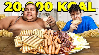 Spróbowałem diety NAJGRUBSZEGO CZŁOWIEKA NA ŚWIECIE 20000 kcal [upl. by Skolnik]