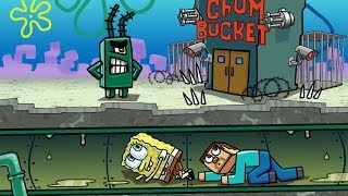 Minecraft  SNEAKING INTO THE CHUM BUCKET Most Secure SPONGEBOB Base [upl. by Fawne807]