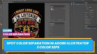 How to Do Spot Color Separation in Adobe Illustrator  3 color seps [upl. by Fi175]