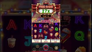 Lucky Fa Chai Night Market Slot Machine Scatter Bonus [upl. by Zehc]