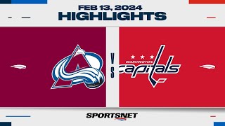 NHL Highlights  Avalanche vs Capitals  February 13 2024 [upl. by Stent]