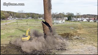 Pell City implodes historic Avondale Mills smokestack [upl. by Novello439]