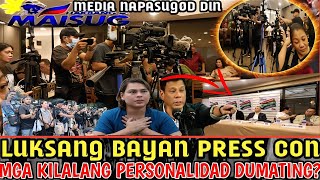 QUEZON CITY LUKSANG BAYAN PRESS CONMGA SIKAT NA PERSONALIDAD DUMATING MEDIA NAPASUGØD DIN [upl. by Aneles]