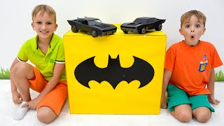 Vlad and Niki have fun with Batman toy cars [upl. by Eissert]