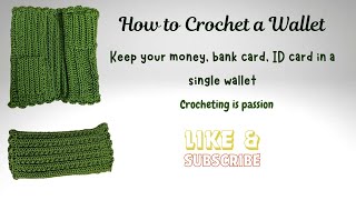 How to crochet a Wallet Crochet Purse Full Tutorial crochet wallet tutorial [upl. by Hurwitz256]