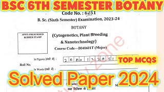 BSc 6th Semester Botany Cytogenetics Plant Breeding and Nanotechnology 🔥🔥mlk siddharthuniversity [upl. by Iseabal898]