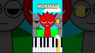 Raddy Theme Incredibox Sprunki  Normal Vs Horror on piano [upl. by Vaules]