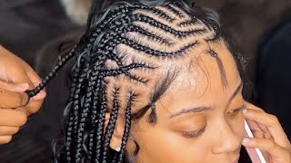 Trendy Boho Tetris Fulani Braids Tutorial  BEGINNER FRIENDLY •BraidsByTyTi [upl. by Gale]