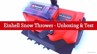 Einhell 36V PXC Brushless Snow Blower  GEST 3640 Li ESolo [upl. by Miharbi713]