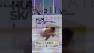 She’s back back back again Alysa Liu 😌🥇at the Budapest Trophy iceskate figureskating [upl. by Niahs]