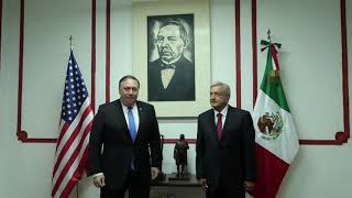 Reunión AMLO con Mike Pompeo [upl. by Leffen]