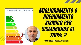 SISMA BONUS 2020 al 110 Miglioramento o adeguamento sismico [upl. by Noruq]