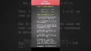 2 bac dérivabilité maths morocco algerie 2bacbiof [upl. by Naujaj]