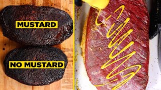 MUSTARD on BRISKET Does Your Barbecue Rub REALLY Need a Binder [upl. by Rein]