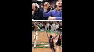 HIGHLIGHTS Watch Scal go nuts watching Jaylen Brown pull a Steph Curry on this 3pointer shorts [upl. by Romalda]