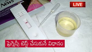 ఇంటి లోనే ప్రెగ్నన్సీ టెస్ట్ ఎలా చేసుకోవాలి How to Pregnancy Test Telugu Video [upl. by Aienahs]